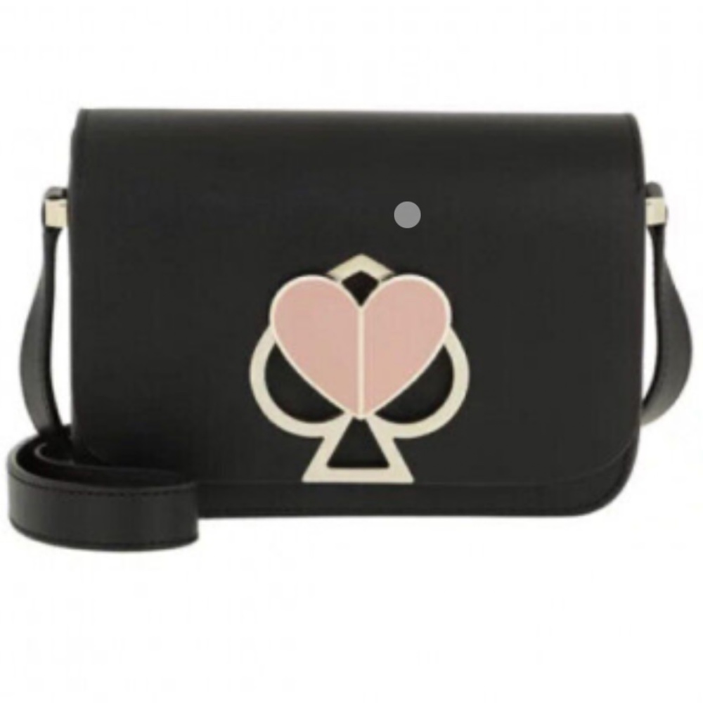 (LIKE NEW) Authentic Kate Spade Nicola Twist Lock Purse (Black and Pink)